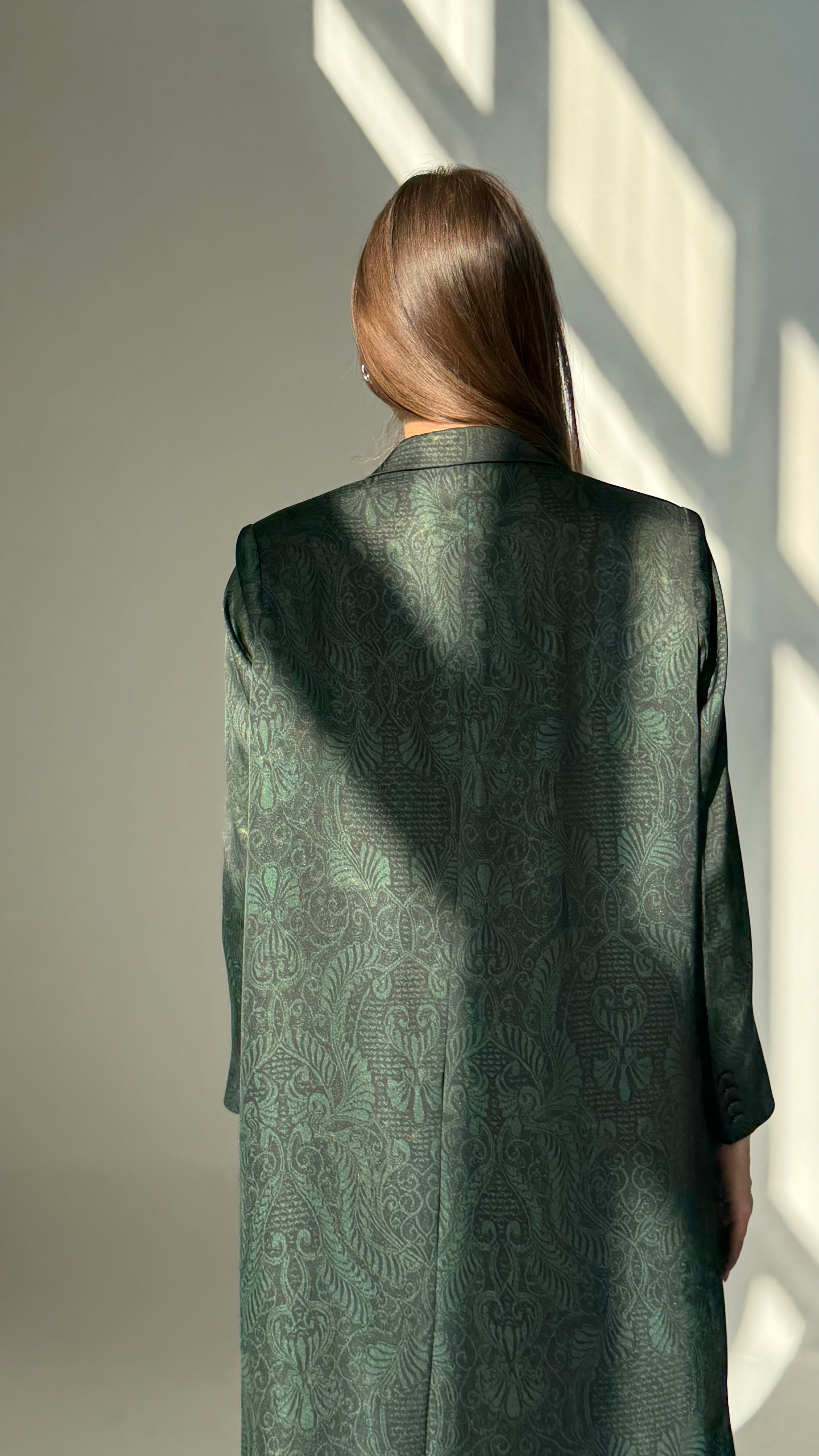 Printed Silk Blazer
